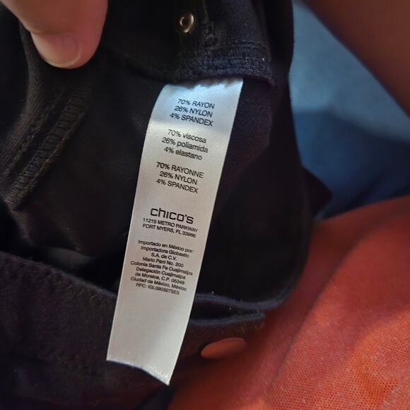 Chico’s Ponte Knit Career Pants Women’s Size 1.5 M Brown Black - Picture 4 of 8